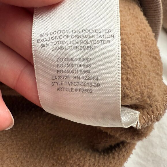 Aritzia Wilfred Free Tan Crewneck Sweatshirt Size XXS Oversized - Picture 7 of 8